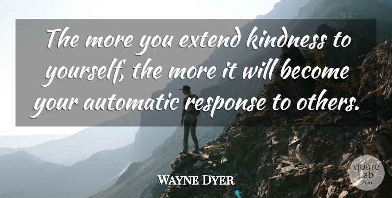 Wayne Dyer Quote About Inspirational, Happiness, Peace: The More You Extend Kindness...