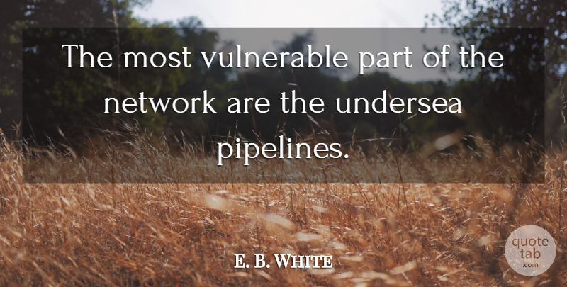 E. B. White Quote About Network, Vulnerable: The Most Vulnerable Part Of...