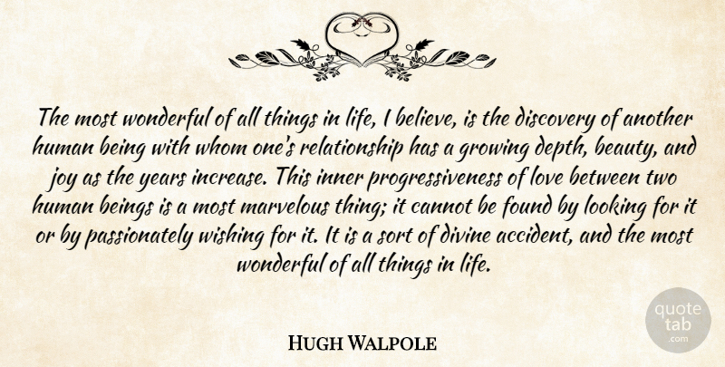 Hugh Walpole Quote About Relationship, Anniversary, Marriage: The Most Wonderful Of All...