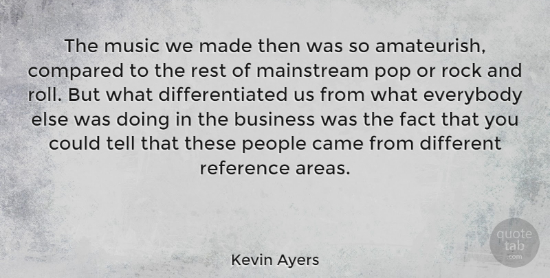 Kevin Ayers Quote About Business, Came, Compared, English Composer, Everybody: The Music We Made Then...