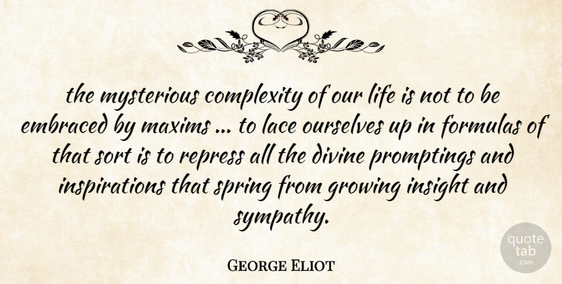 George Eliot Quote About Spring, Inspiration, Growing: The Mysterious Complexity Of Our...