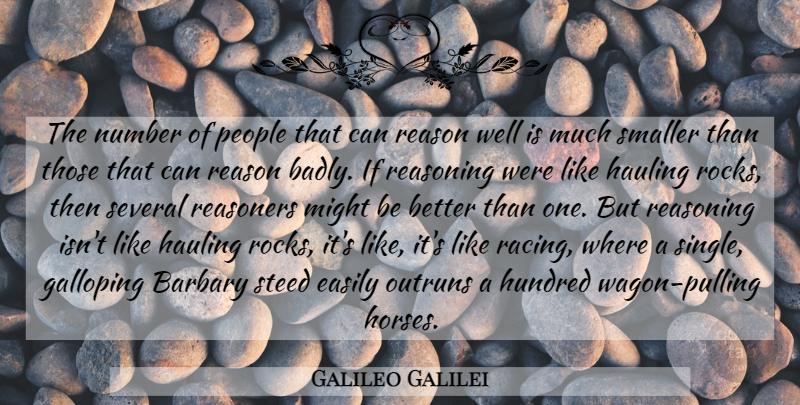 Galileo Galilei Quote About Horse, Numbers, Rocks: The Number Of People That...