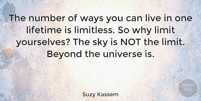 Suzy Kassem Quote About Sky, Numbers, Way: The Number Of Ways You...