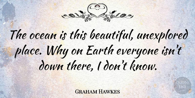 Graham Hawkes Quote About Beautiful, Ocean, Earth: The Ocean Is This Beautiful...