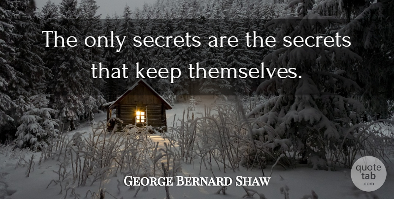 George Bernard Shaw Quote About Keeping Secrets, Secret: The Only Secrets Are The...