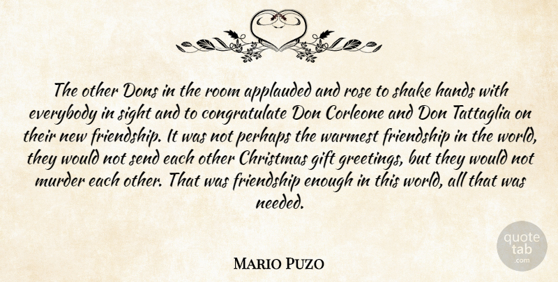 Mario Puzo Quote About Sight, Hands, Rose: The Other Dons In The...