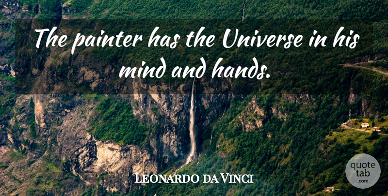 Leonardo da Vinci Quote About Inspirational, Art, Creativity: The Painter Has The Universe...