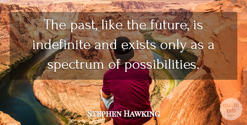 Stephen Hawking Quote About Past, Possibility, Future Possibilities: The Past Like The Future...