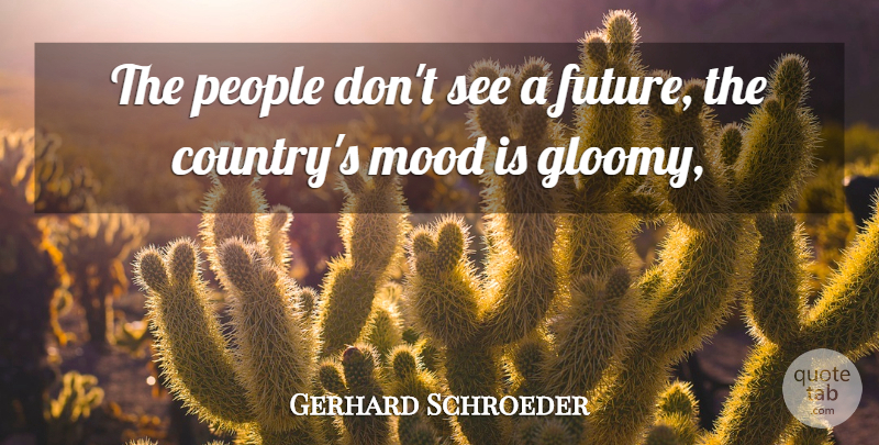 Gerhard Schroeder Quote About Mood, People: The People Dont See A...