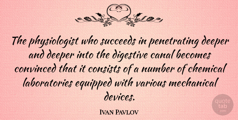 Ivan Pavlov Quote About Numbers, Succeed, Canals: The Physiologist Who Succeeds In...