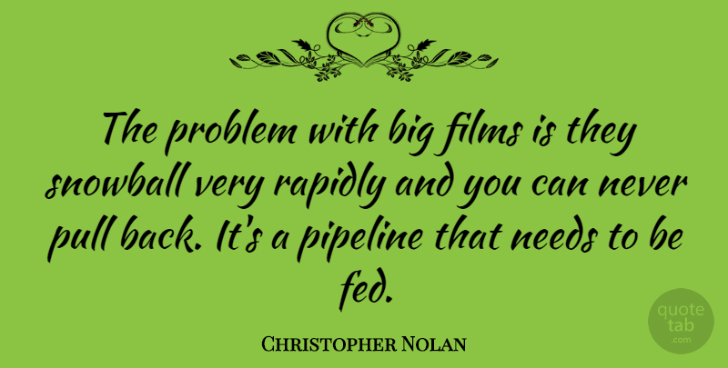 Christopher Nolan Quote About Films, Pull, Rapidly: The Problem With Big Films...
