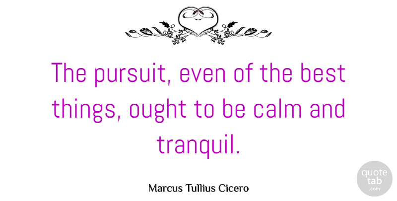 Marcus Tullius Cicero Quote About Inspirational, Patience, Philosophical: The Pursuit Even Of The...