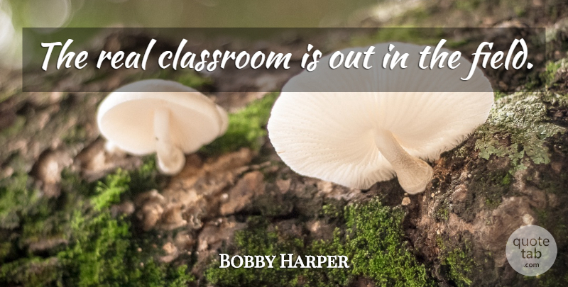 Bobby Harper Quote About Classroom: The Real Classroom Is Out...