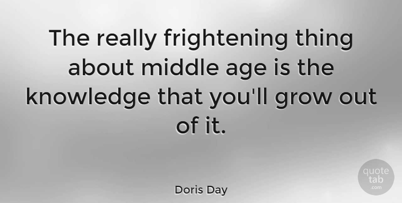 Doris Day Quote About Birthday, Women, Knowledge: The Really Frightening Thing About...