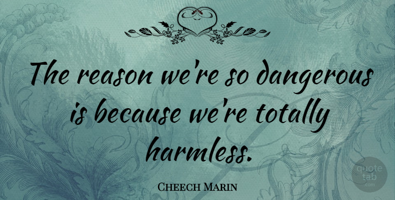 Cheech Marin Quote About American Comedian, Totally: The Reason Were So Dangerous...