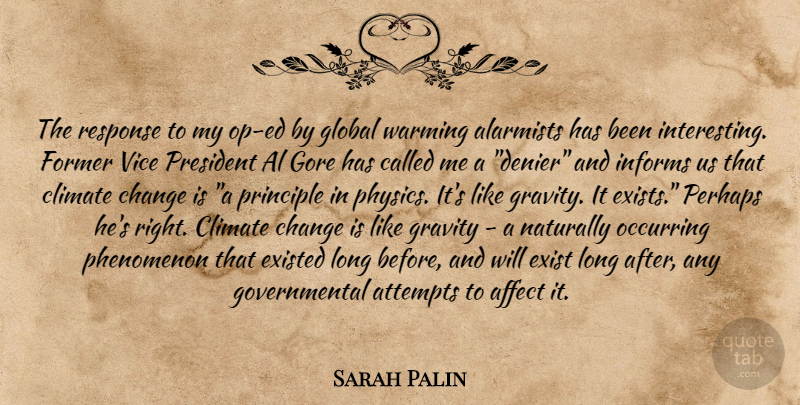Sarah Palin Quote About Long, Interesting, President: The Response To My Op...
