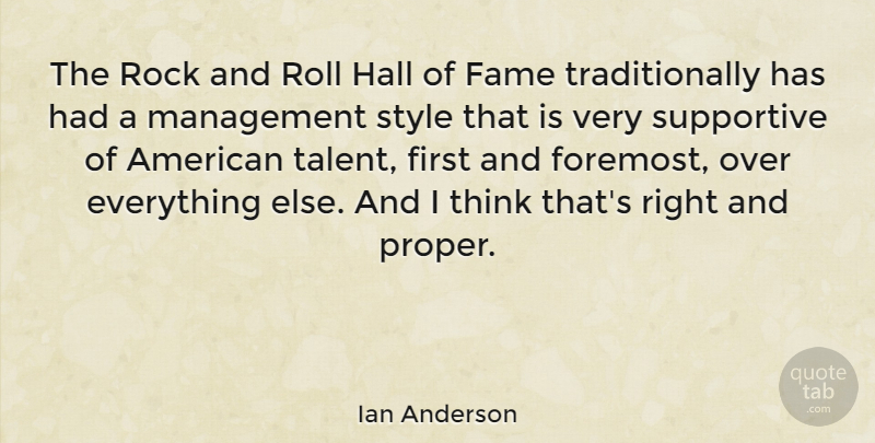 Ian Anderson Quote About Thinking, Rock And Roll, Rocks: The Rock And Roll Hall...