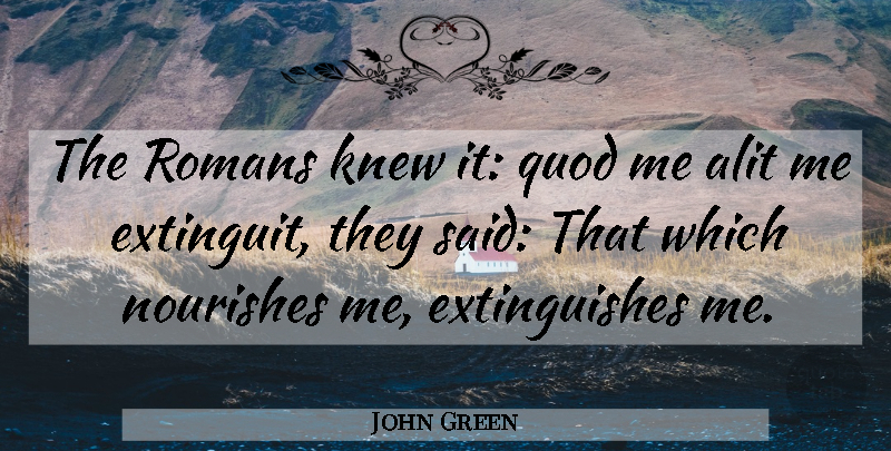 John Green Quote About Said, They Said: The Romans Knew It Quod...