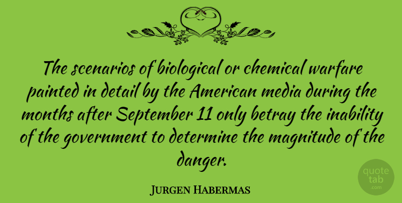 Jurgen Habermas Quote About Government, Media, September 11: The Scenarios Of Biological Or...