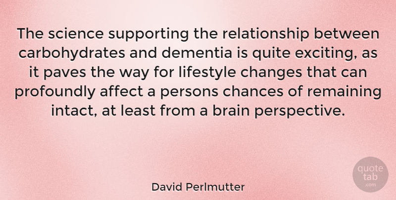 David Perlmutter Quote About Perspective, Brain, Way: The Science Supporting The Relationship...