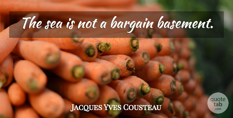 Jacques Yves Cousteau Quote About Ocean, Sea, Basements: The Sea Is Not A...