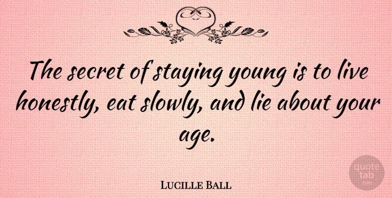 Lucille Ball Quote About Happy Birthday, Beauty, Funny Birthday: The Secret Of Staying Young...
