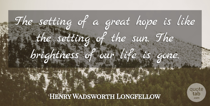 Henry Wadsworth Longfellow Quote About Lonely, Stars, Fall: The Setting Of A Great...