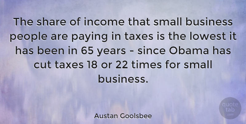 Austan Goolsbee Quote About Cutting, Years, People: The Share Of Income That...