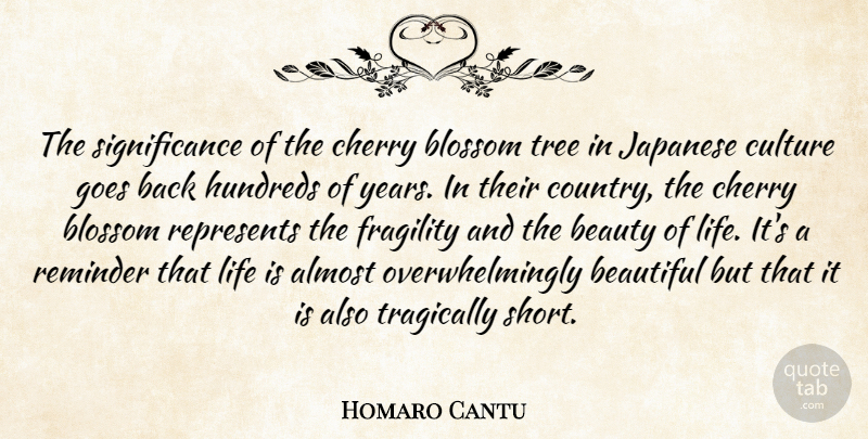 Homaro Cantu Quote About Beautiful, Country, Years: The Significance Of The Cherry...