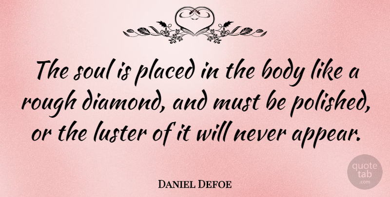 Daniel Defoe Quote About Soul And Body, Lust, Literature: The Soul Is Placed In...