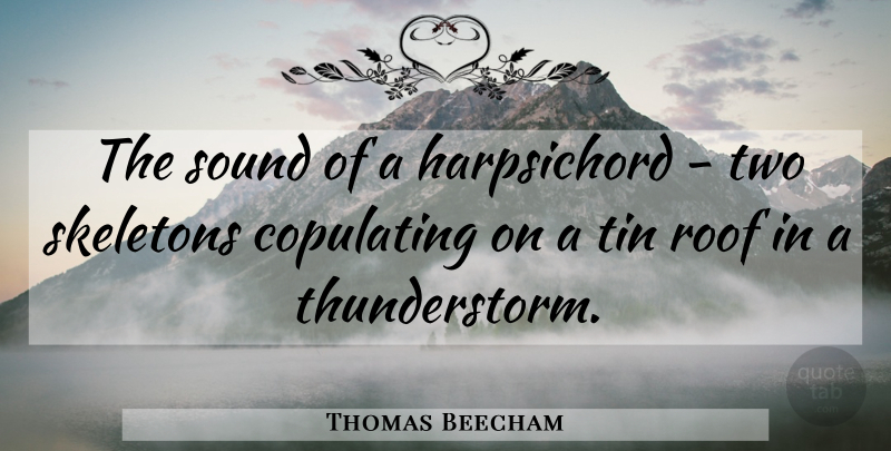 Thomas Beecham Quote About Two, Skeletons, Musical: The Sound Of A Harpsichord...