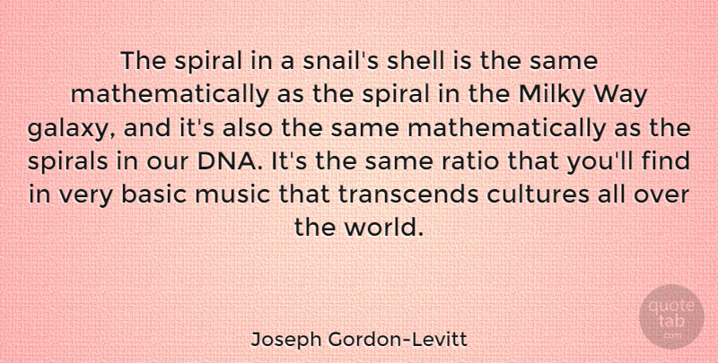 Joseph Gordon-Levitt Quote About Dna, Shells, World: The Spiral In A Snails...