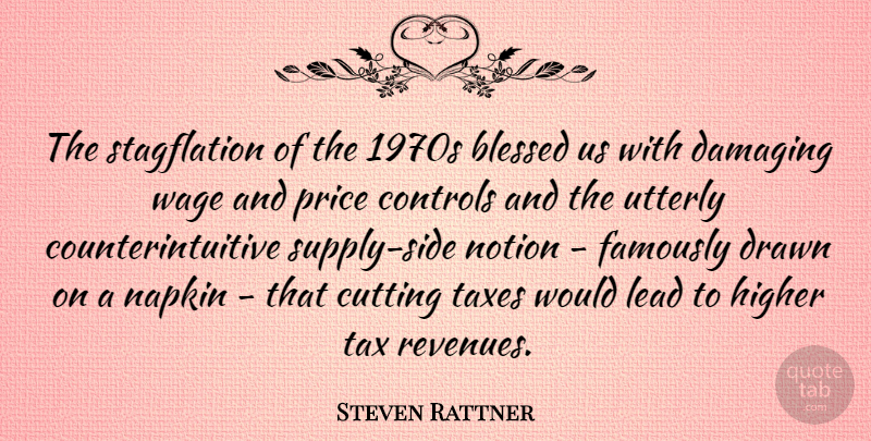 Steven Rattner Quote About Blessed, Controls, Cutting, Damaging, Drawn: The Stagflation Of The 1970s...