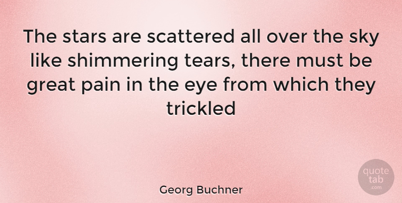 Georg Buchner Quote About Stars, Pain, Eye: The Stars Are Scattered All...