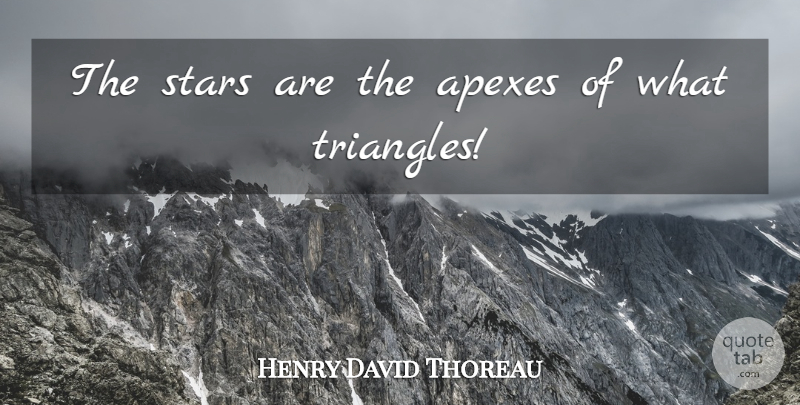 Henry David Thoreau Quote About Stars, Triangles, Fame: The Stars Are The Apexes...