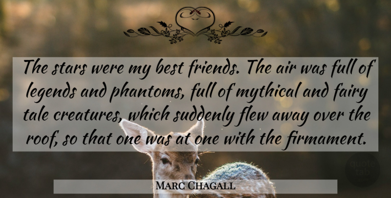Marc Chagall Quote About Stars, Air, Magic: The Stars Were My Best...