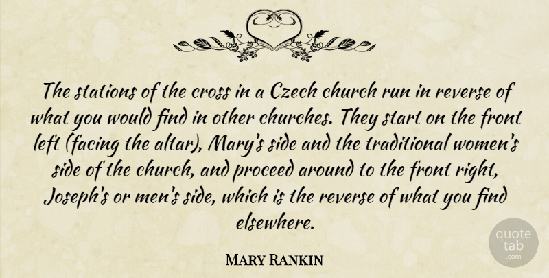 Mary Rankin Quote About Church, Cross, Czech, Front, Left: The Stations Of The Cross...
