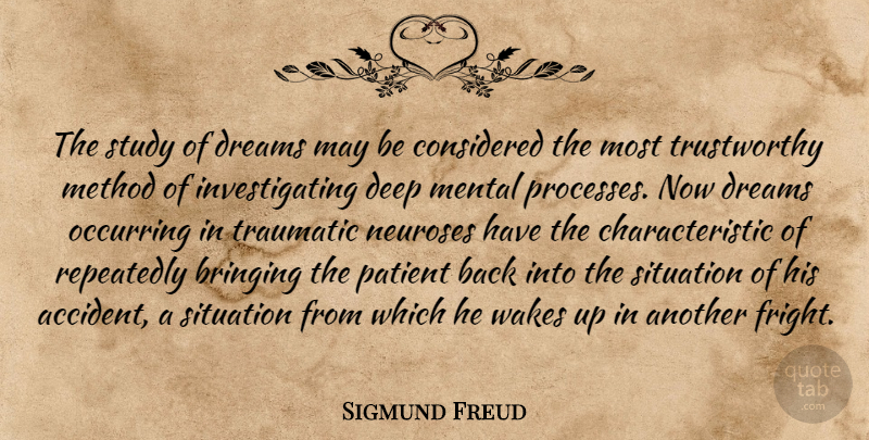 Sigmund Freud Quote About Dream, Wake Up, May: The Study Of Dreams May...