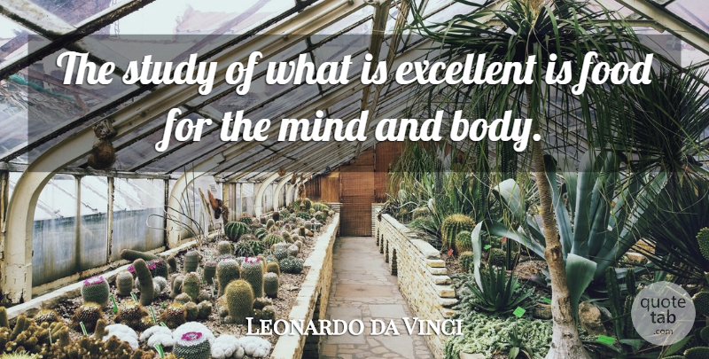 Leonardo da Vinci Quote About Mind, Body, Study: The Study Of What Is...