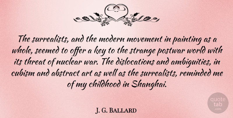 J. G. Ballard Quote About Art, War, Keys: The Surrealists And The Modern...