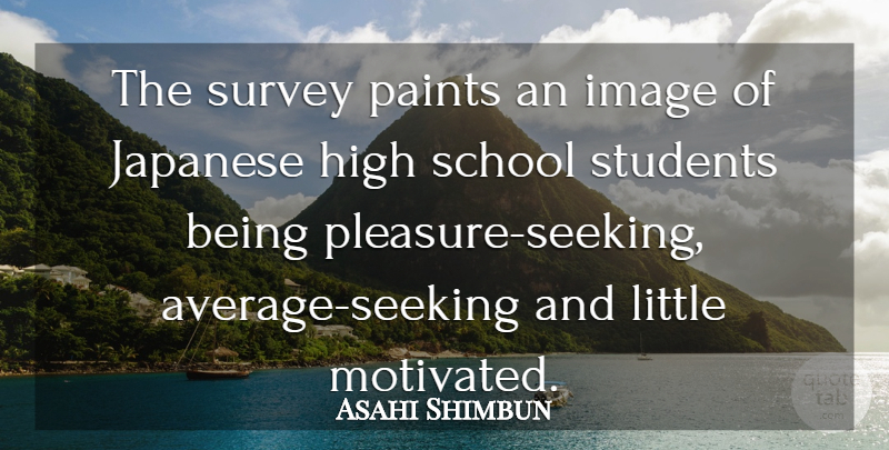 Asahi Shimbun Quote About High, Image, Japanese, Paints, Pleasure: The Survey Paints An Image...