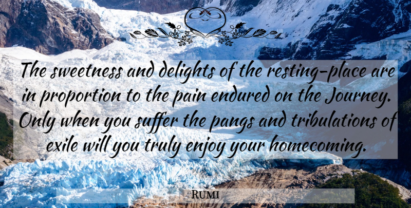 Rumi Quote About Pain, Grief, Journey: The Sweetness And Delights Of...