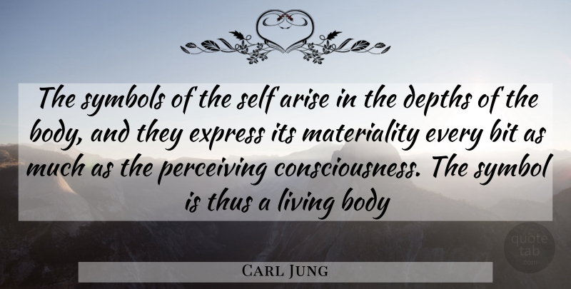 Carl Jung Quote About Self, Psychology, Body: The Symbols Of The Self...