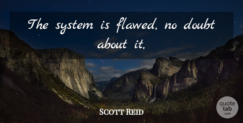 Scott Reid Quote About Doubt, System: The System Is Flawed No...