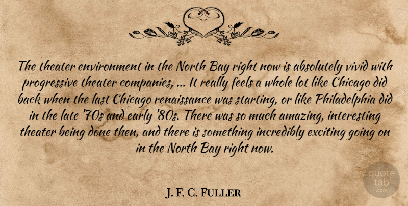 J. F. C. Fuller Quote About Absolutely, Bay, Chicago, Early, Environment: The Theater Environment In The...