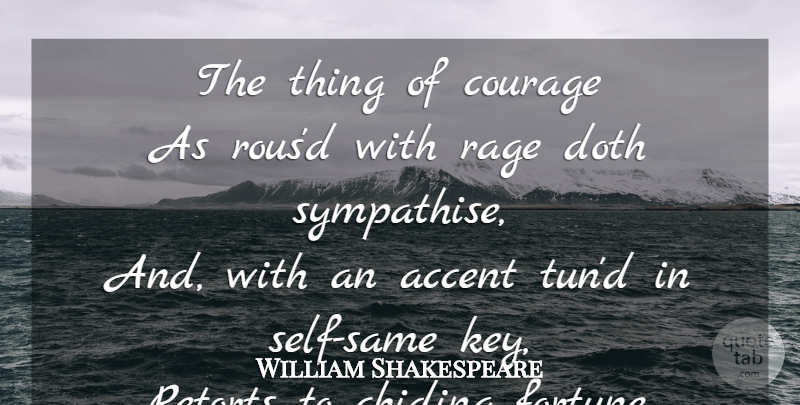 William Shakespeare Quote About Courage, Self, Keys: The Thing Of Courage As...