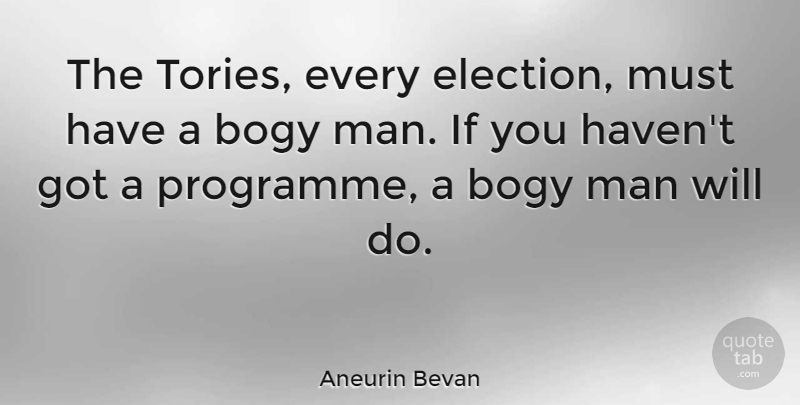Aneurin Bevan Quote About Men, Political, Politics: The Tories Every Election Must...