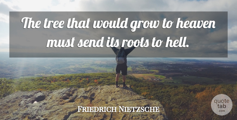 Friedrich Nietzsche Quote About Roots, Tree, Heaven: The Tree That Would Grow...