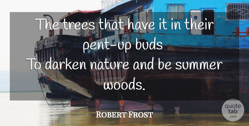 Robert Frost Quote About Summer, Tree, Woods: The Trees That Have It...