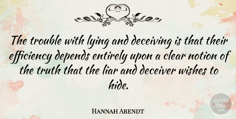 Hannah Arendt Quote About Liars, Lying, Wish: The Trouble With Lying And...